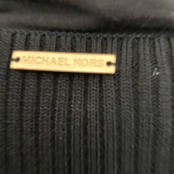 MICHAEL Michael Kors Black Ribbed Open Cardigan M - Picture 4 of 5